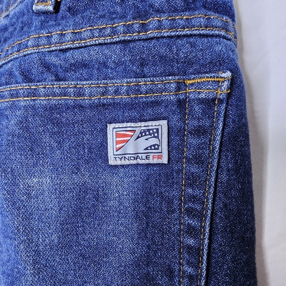 Tyndale Jeans 42X30 Mens Flame Resistant Dark Wash Denim Workwear USA 23/2/2112 - Picture 9 of 11